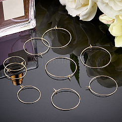 Anillos de encantos de copa de vino de latón&nbsp;KK-PH0001-43G-NF