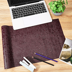1 foglio di tessuto in similpelle con motivo floreale in rilievo&nbsp;DIY-CL0002-19B