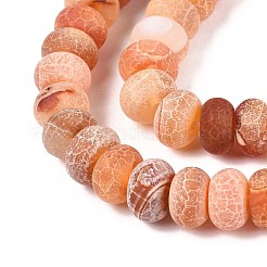 Chapelets de perle en agate naturelle patinée&nbsp;G-N357-13A-04