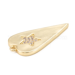 Pendentifs en laiton zircon cubique transparent&nbsp;KK-K255-07G