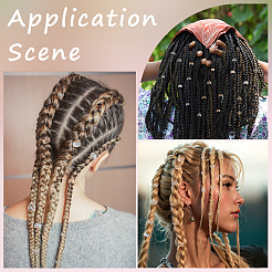 10 Beutel 2 Farben Eisen Dreadlocks Flechtzubehör&nbsp;FIND-CY0001-54