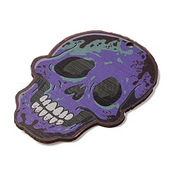 Grands pendentifs en bois imprimés Halloween&nbsp;LS-WOOD-I016-01G