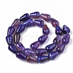 Chapelets de perles en agate naturelle craquelée&nbsp;G-S359-243C