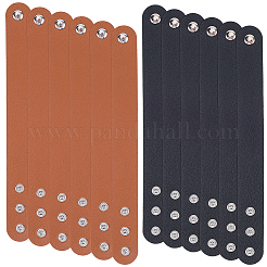 12 Stück 2 Farben PVC & Eisenkordel Armbänder&nbsp;AJEW-CL0002-48