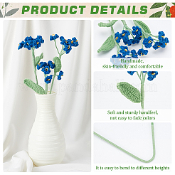 Ornamenti floreali in filato di poliestere fatti a mano all'uncinetto&nbsp;DIY-WH0430-622A