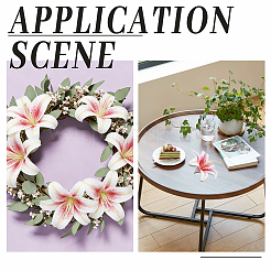 Cabezas de flores de lirio artificiales de pvc&nbsp;DIY-WH0591-594