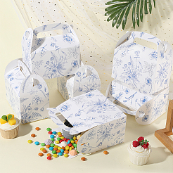 12 Stück faltbare Geschenkschachteln aus Papier mit gestanztem Lochgriff&nbsp;CON-WH20001-18B