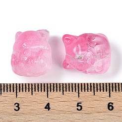 Perles de verre transparentes peintes en aérosol&nbsp;X1-GLAA-H035-01A