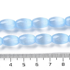 Fili di perline di selenite naturale color macaron&nbsp;X1-G-B102-A01-07