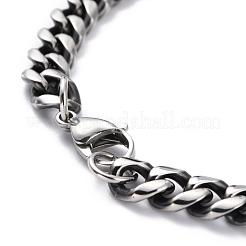 Herren Retro 304 Edelstahl Panzerkettenarmbänder&nbsp;BJEW-I293-12AS