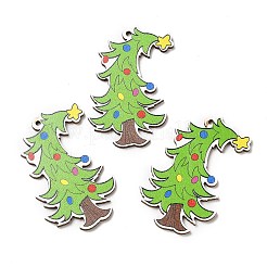 Colgantes grandes de madera con estampado navideño de una cara&nbsp;WOOD-D025-31