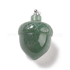 Pendenti avventurina verde naturale&nbsp;G-M393-01P-02