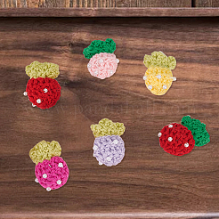 12 Stück 6 Farben handgehäkeltes Wollornament-Zubehör&nbsp;DIY-DR0001-09
