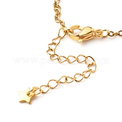 Bracciale in acciaio inossidabile 304 con maglie a forma di luna e stella&nbsp;BJEW-JB06521