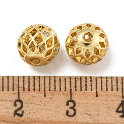 Placage de crémaillère en laiton micro pavé de perles de zircone cubique claires&nbsp;KK-U030-18G