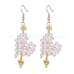 Boucles d'oreilles avec pendentif en verre&nbsp;EJEW-MZ00688-01