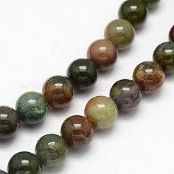 Chapelets de perles rondes en agate indienne naturelle&nbsp;X-G-F243-01-6mm