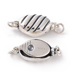 925 Sterling Silber Bajonettverschluss&nbsp;STER-D035-17AS
