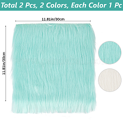 2 tapis carré en fibres acryliques 2 couleurs&nbsp;AJEW-CN0003-11A