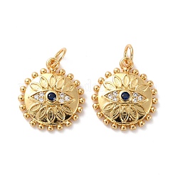Pendentifs avec zircon cubiques à micro-pavés en laiton&nbsp;ZIRC-P092-019G-RS