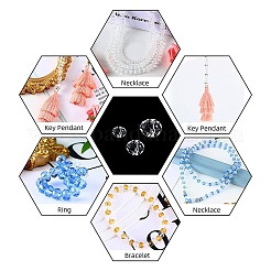 Abalorios de vidrio transparente hebras&nbsp;GLAA-GA0001-01