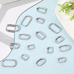 8 paire de 4 styles de boucles d'oreilles créoles en acier inoxydable 304&nbsp;EJEW-SC0001-76P