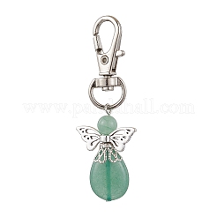 Decorazioni pendenti con angelo in avventurina verde naturale e ametista e quarzo rosa e occhio di tigre e quarzo&nbsp;HJEW-JM02731