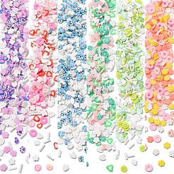 30g 6 styles cabochons en pâte polymère faits à la main&nbsp;CLAY-CJ0001-64