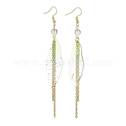 Boucles d'oreilles pendantes en forme d'ailes en résine&nbsp;EJEW-JE06256