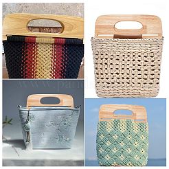 2 pieza de asas de madera para bolsas&nbsp;WOOD-WR0001-04B