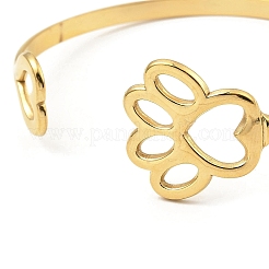 Bracciali a polsino in acciaio inossidabile 304&nbsp;BJEW-P302-07G