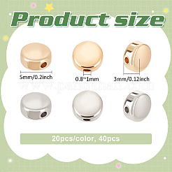 Perline distanziatrici in ottone 40pz 2 colori&nbsp;KK-BC0013-35
