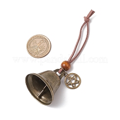 Décorations suspendues en forme de cloche en fer et d'étoile en alliage&nbsp;HJEW-JM03366