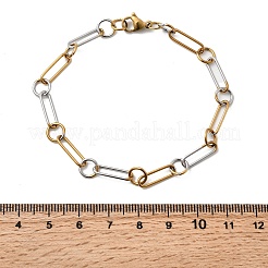 Ovale Gliederkettenarmbänder aus 304 Edelstahl für Damen&nbsp;LS-BJEW-D377-01B