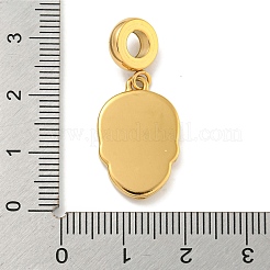 Ionenplattierung (IP) 304 Edelstahl schwarzer Emaille europäische Anhänger&nbsp;STAS-U005-43G