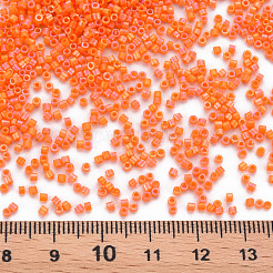 Milchglas-Zylinderförmigperlen&nbsp;SEED-S047-O-001