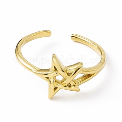Anello polsino aperto in acciaio inossidabile 304 placcato ionico (ip) per donna&nbsp;RJEW-C060-48G