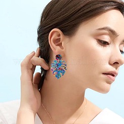 Pendientes colgantes con lentejuelas acrílicas y hojas&nbsp;FS-WG5D05C-03
