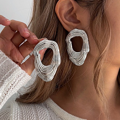 Boucles d'oreilles à tige en alliage de pépites&nbsp;FS-WG3D023-02