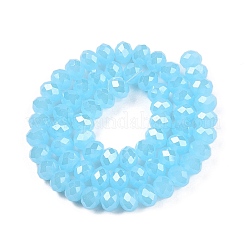 Chapelets de perles en verre électroplaqué&nbsp;LS-EGLA-A044-J8mm-A04