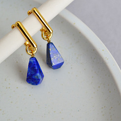 Ohrringe aus Messing und natürlichem Lapislazuli&nbsp;FS-WG916EC-02