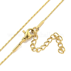 Ionenplattierung (IP) 304 Edelstahl Boston Link Kette Halsketten&nbsp;NJEW-R266-06G