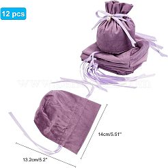 Sacchetti di gioielli in velluto con coulisse e perla imitazione plastica&nbsp;TP-NB0001-20E