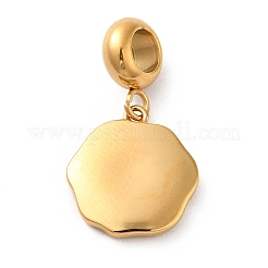 Dijes colgantes europeos de acero inoxidable 304 esmaltados con baño de iones (IP)&nbsp;STAS-G308-29G-01
