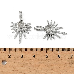 Messing Micro Pave Zirkonia Peg Bails Charms&nbsp;KK-D106-14P