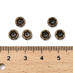 Messing Strass Zwischen perlen&nbsp;X-RB-A014-Z6mm-01AB-NF