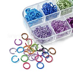 24 g offene Biegeringe aus Aluminium in 12 Farben für Chainmaille-Webereien&nbsp;FIND-FS0001-81