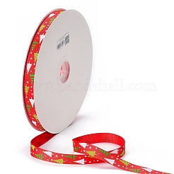 Natale stampato nastro del grosgrain per Natale pacchetto regalo&nbsp;SRIB-D011-16mm-01