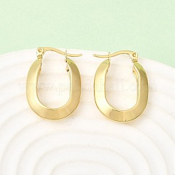 Boucles d'oreilles créoles ovales en acier inoxydable 201&nbsp;EJEW-Z151-06G