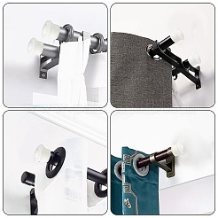 Teste di bastoni per tende in plastica&nbsp;FIND-WH0021-26D